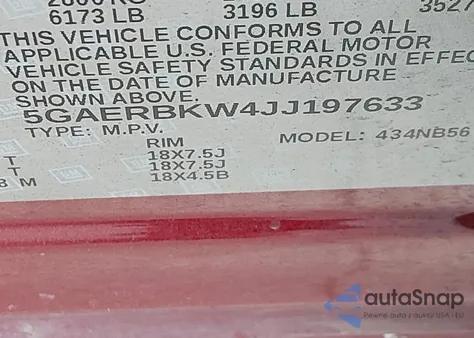 2018 Buick Enclave Essence z USA, uszkodzony, nr VIN 5GAERBKW4JJ197633